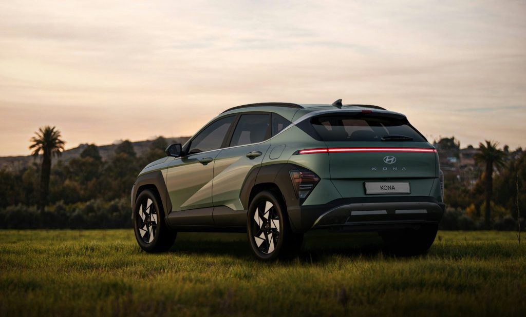 Hyundai SUV parked outdoors at sunset